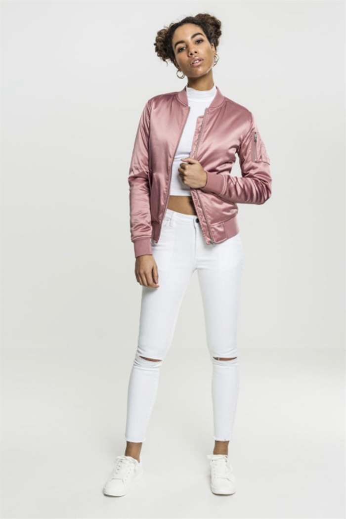 Ladies Satin Bomber Jakke