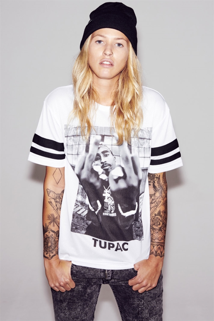 Ladies 2Pac Stripes Tee