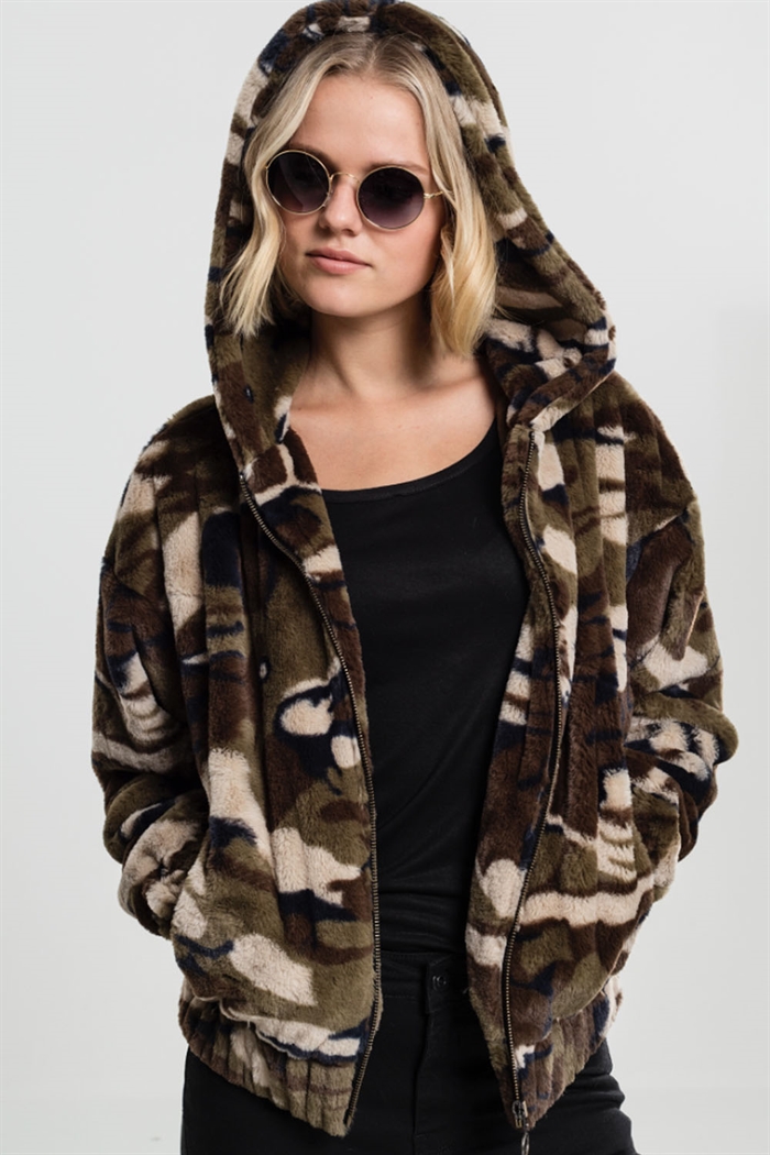 Ladies Camo Teddy Jacket