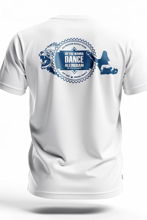 T-Shirt med blåt Løve logo